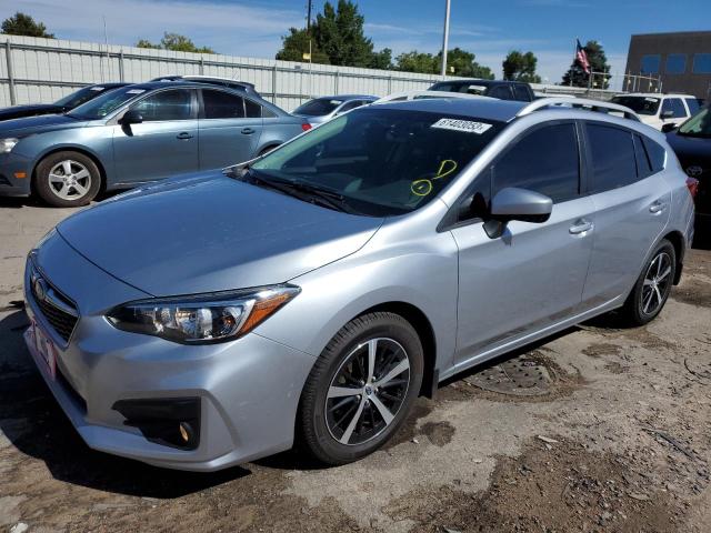 4S3GTAD66K3717899 - 2019 SUBARU IMPREZA PREMIUM SILVER photo 1