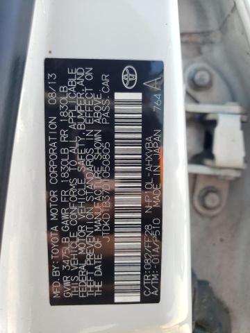 JTDKDTB37D1050805 - 2013 TOYOTA PRIUS C WHITE photo 12