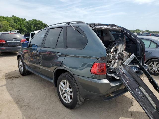 5UXFA13535LY09128 - 2005 BMW X5 3.0I GREEN photo 2