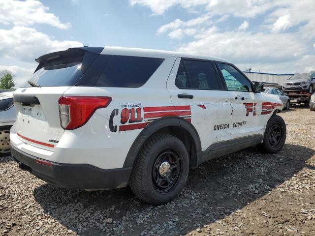 1FM5K8AB5NGA33374 - 2022 FORD EXPLORER POLICE INTERCEPTOR 白色 照片 3