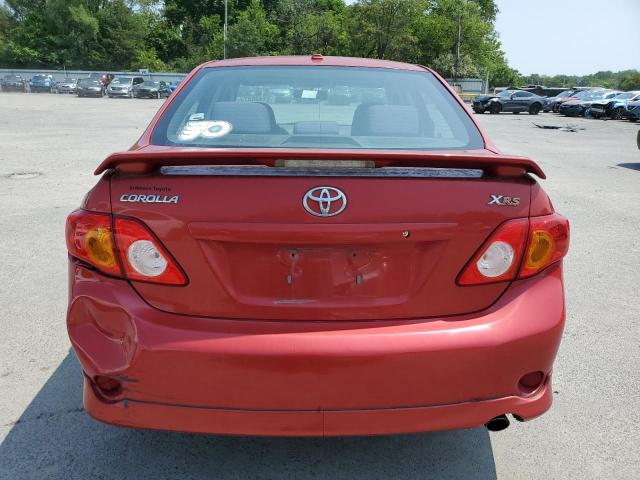 2T1BE40E59C001791 - 2009 TOYOTA COROLLA XRS RED photo 6