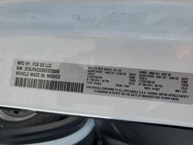 3C6LRVDG9SE520559 - 2025 RAM PROMASTER 2500 HIGH WHITE photo 13