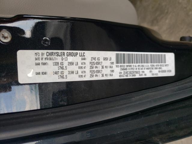 2C4RC1BG2DR796633 - 2013 CHRYSLER TOWN & COU TOURING 黑色 照片 12