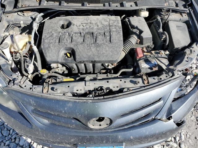 2T1BU4EE9BC601134 - 2011 TOYOTA COROLLA BASE GRAY photo 11