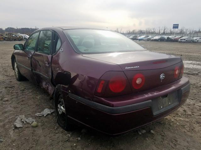 2G1WF52E839362871 - 2003 CHEVROLET IMPALA  photo 3