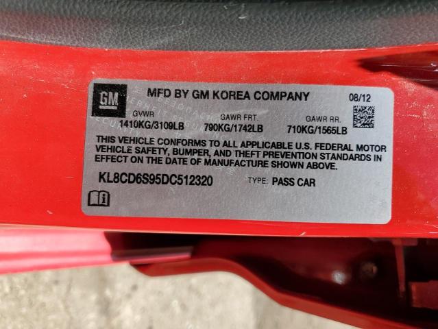 KL8CD6S95DC512320 - 2013 CHEVROLET SPARK 1LT RED photo 12