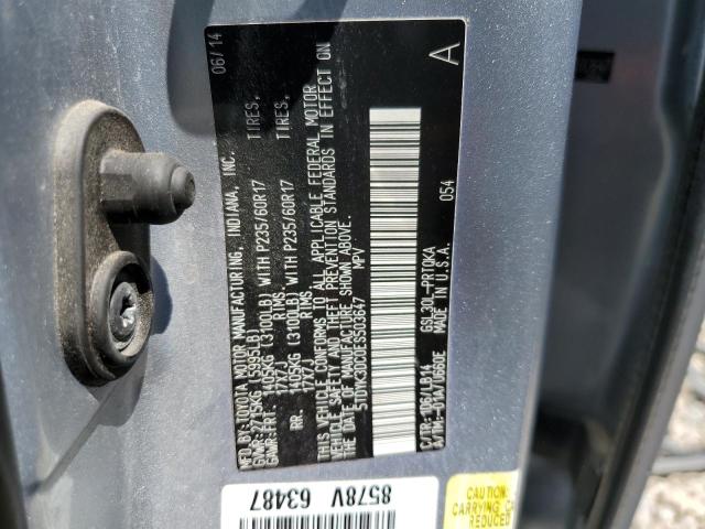 5TDYK3DC0ES503647 - 2014 TOYOTA SIENNA XLE SILVER photo 14