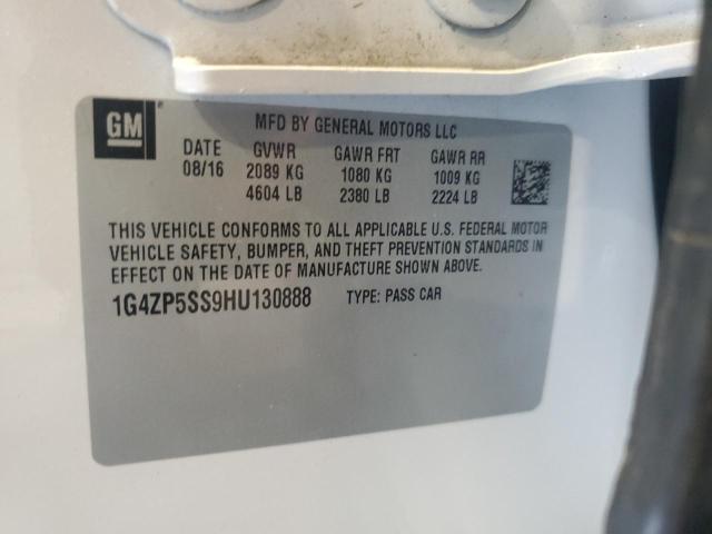 1G4ZP5SS9HU130888 - 2017 BUICK LACROSSE ESSENCE WHITE photo 12