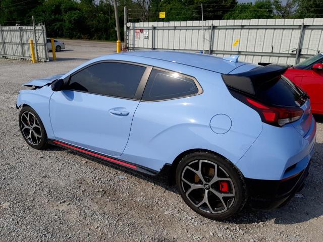 KMHT36AHXKU001028 - 2019 HYUNDAI VELOSTER N BLUE photo 2