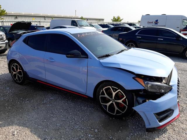 KMHT36AHXKU001028 - 2019 HYUNDAI VELOSTER N BLUE photo 4