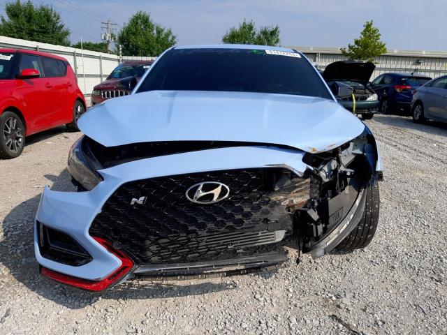 KMHT36AHXKU001028 - 2019 HYUNDAI VELOSTER N BLUE photo 5