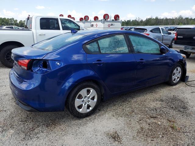 3KPFK4A71HE159913 - 2017 KIA FORTE LX BLUE photo 3