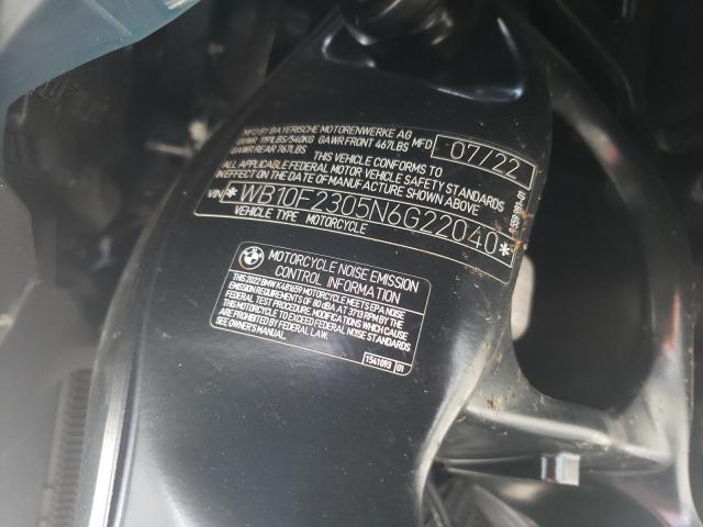 WB10F2305N6G22040 - 2022 BMW K1600 GT WHITE photo 10