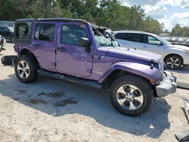 1C4BJWEGXJL822934 - 2018 JEEP WRANGLER U SAHARA იასამნისფერი ფოტო 4