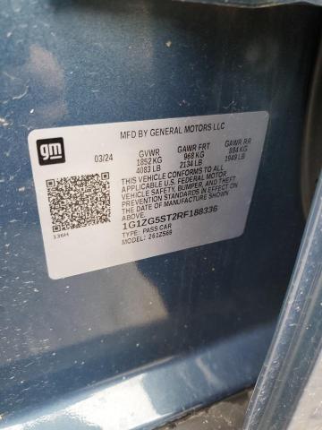 1G1ZG5ST2RF188336 - 2024 CHEVROLET MALIBU RS 蓝色 照片 12