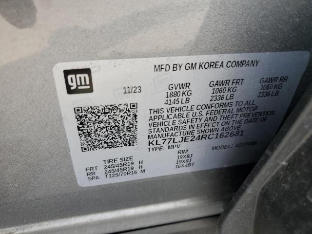 KL77LJE24RC162681 - 2024 CHEVROLET TRAX 2RS SILVER photo 14