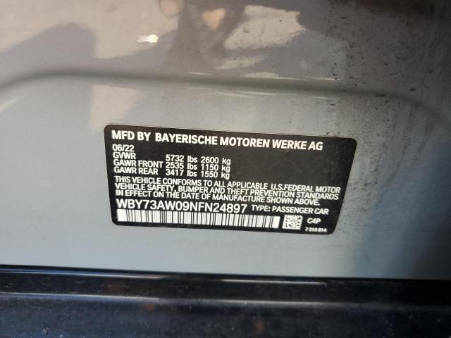 WBY73AW09NFN24897 - 2022 BMW I4 EDRIVE 40 GRAY photo 12