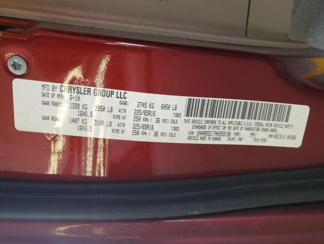 2A4RR5D17AR359196 - 2010 CHRYSLER TOWN & COU TOURING 栗色 照片 13