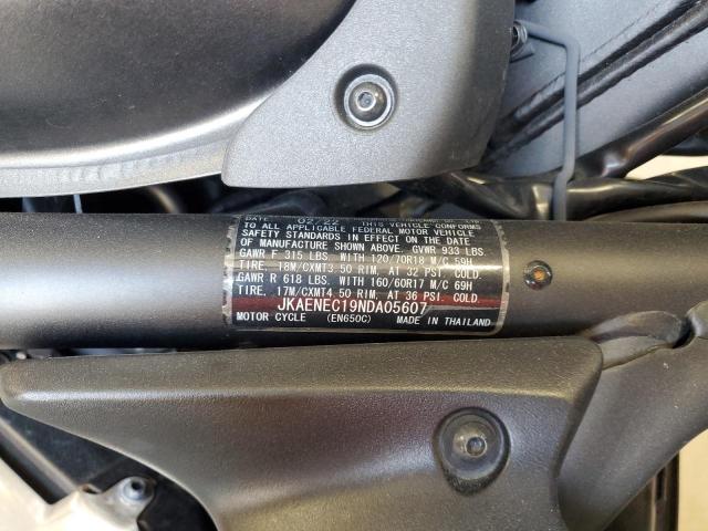 JKAENEC19NDA05607 - 2022 KAWASAKI EN650 C შავი ფოტო 9