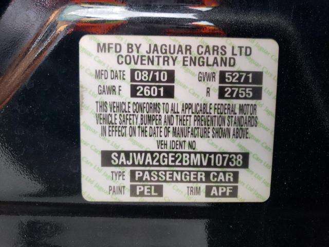 SAJWA2GE2BMV10738 - 2011 JAGUAR XJL SUPERCHARGED BLACK photo 12