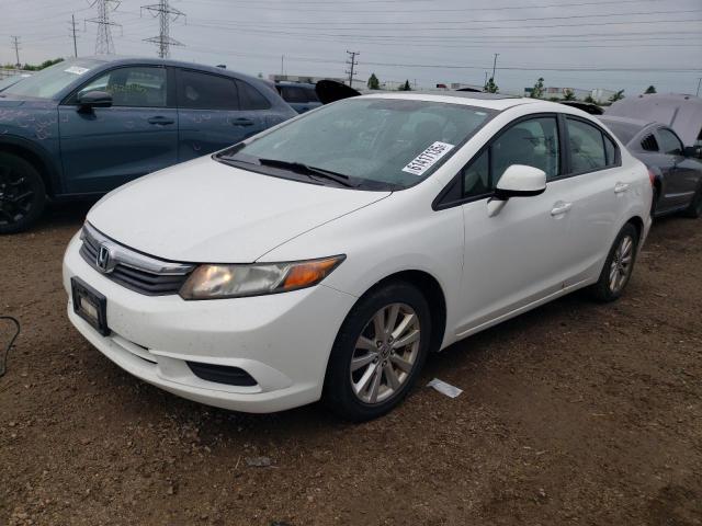 19XFB2F97CE006752 - 2012 HONDA CIVIC EXL WHITE photo 1