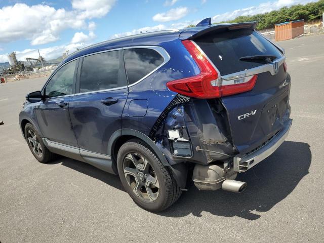 7FARW1H94JE054861 - 2018 HONDA CR-V TOURING BLUE photo 2