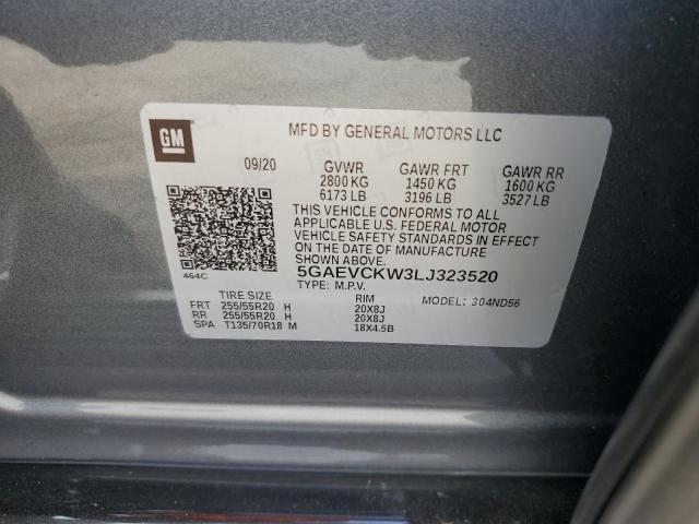 5GAEVCKW3LJ323520 - 2020 BUICK ENCLAVE AVENIR 灰色 照片 13