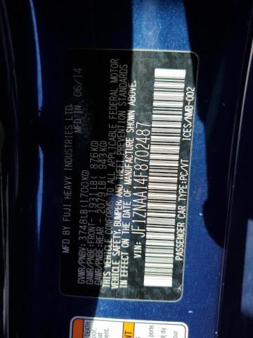 JF1ZNAA14F8702487 - 2015 TOYOTA SCION FR-S ლურჯი ფოტო 12