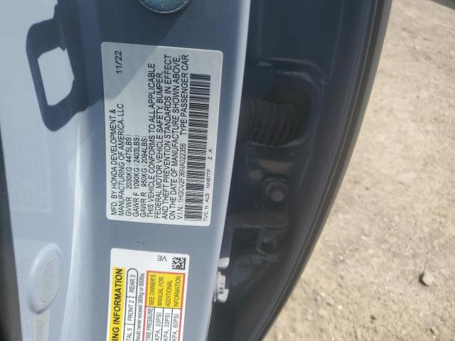 1HGCV2F36NA022356 - 2022 HONDA ACCORD SPORT Silber Foto 12