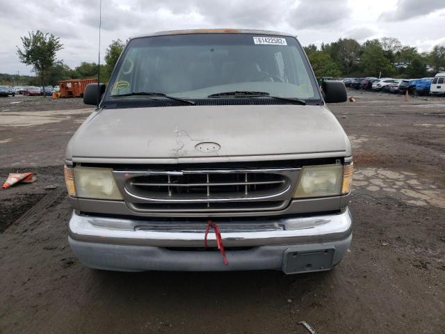 1FMRE11L21HB52254 - 2001 FORD ECONOLINE E150 WAGON TAN photo 9