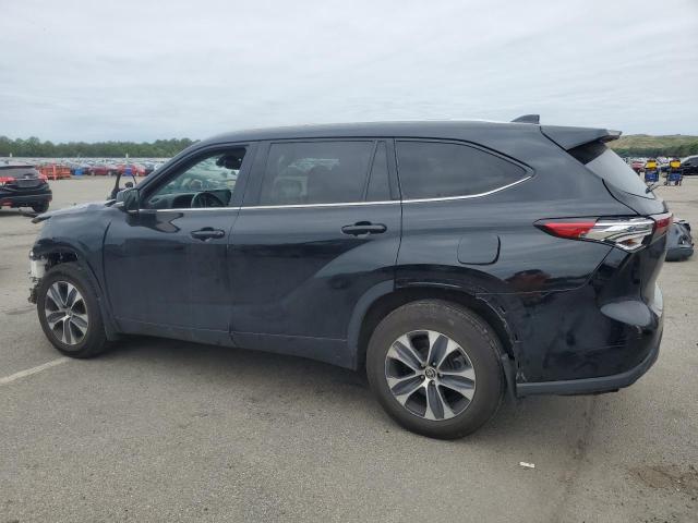 5TDGZRBH0NS204460 - 2022 TOYOTA HIGHLANDER XLE BLACK photo 2
