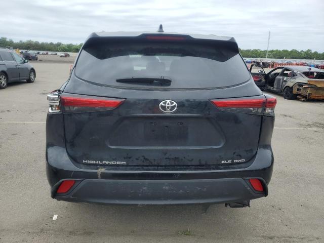 5TDGZRBH0NS204460 - 2022 TOYOTA HIGHLANDER XLE BLACK photo 6
