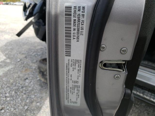 1C6RR7GG9MS576874 - 2021 RAM 1500 CLASS SLT 灰色 照片 10