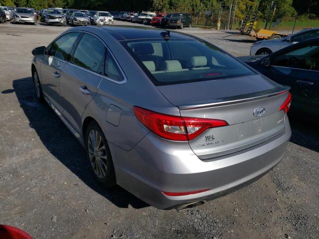 5NPE34AF6FH258106 - 2015 HYUNDAI SONATA SPORT SILVER photo 3