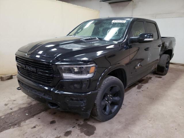 1C6SRFRT6KN900655 - 2019 RAM 1500 LARAMIE BLACK photo 2