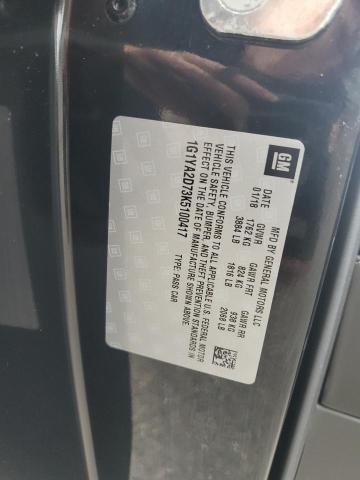 1G1YA2D73K5100417 - 2019 CHEVROLET CORVETTE STINGRAY 1LT BLACK photo 12