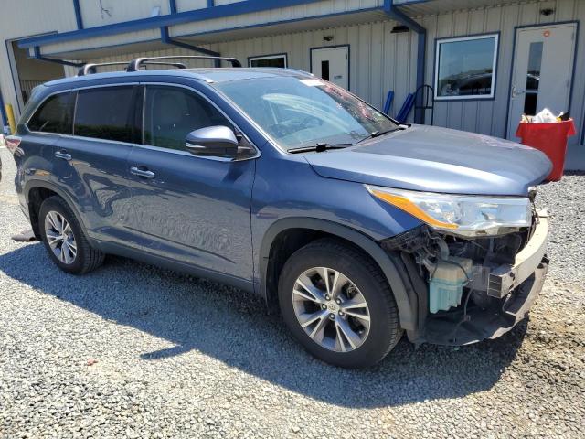 5TDKKRFH7ES012834 - 2014 TOYOTA HIGHLANDER XLE BLUE photo 4