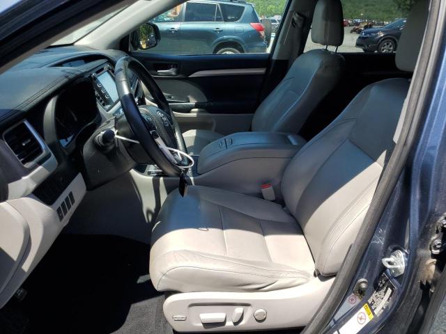 5TDKKRFH7ES012834 - 2014 TOYOTA HIGHLANDER XLE BLUE photo 7