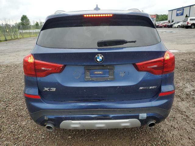 5UXTR7C58KLE93951 - 2019 BMW X3 SDRIVE30I BLUE photo 6