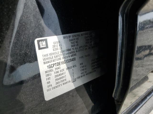 1GCPTDE16G1328400 - 2016 CHEVROLET COLORADO Z71 BLACK photo 13
