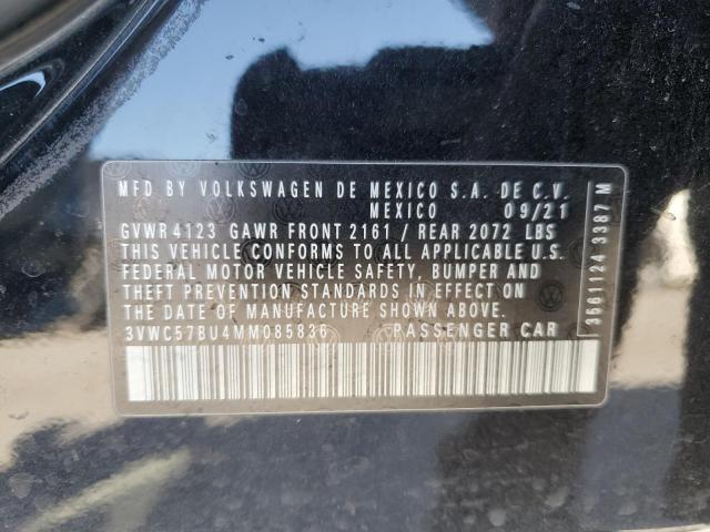 3VWC57BU4MM085836 - 2021 VOLKSWAGEN JETTA S BLACK photo 13