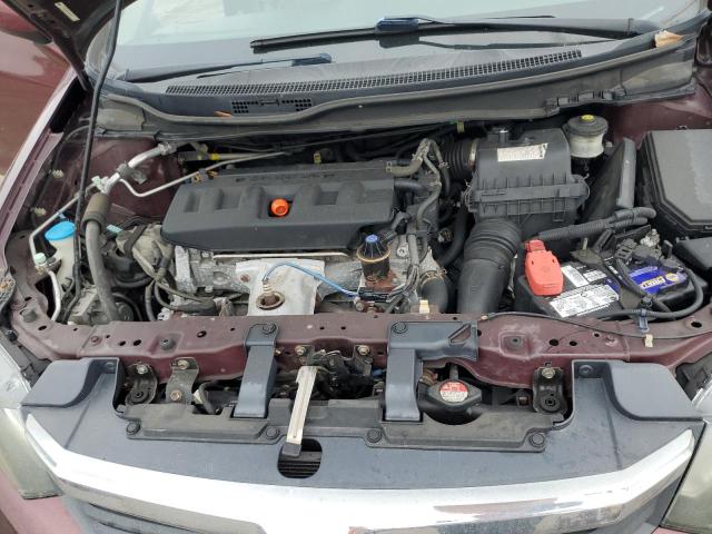 2HGFB2F9XCH592725 - 2012 HONDA CIVIC EXL BURGUNDY photo 11