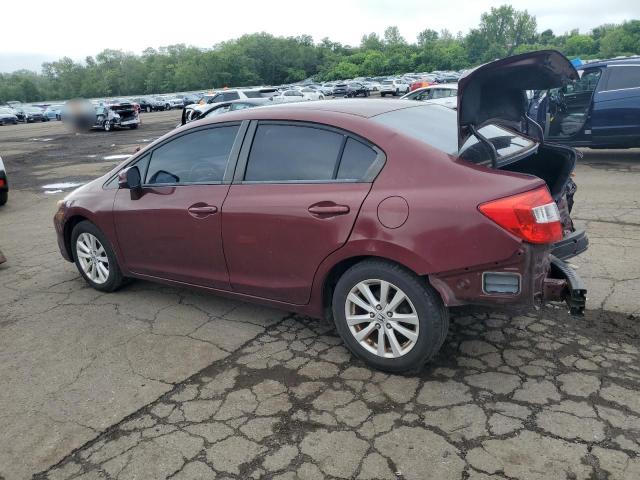 2HGFB2F9XCH592725 - 2012 HONDA CIVIC EXL BURGUNDY photo 2
