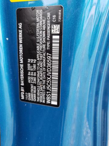 WBS1J5C5XJVD36597 - 2018 BMW M2 TURQUOISE photo 13