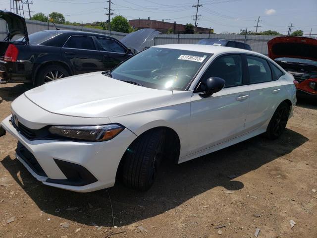2HGFE2F52NH552906 - 2022 HONDA CIVIC SPORT WHITE photo 1