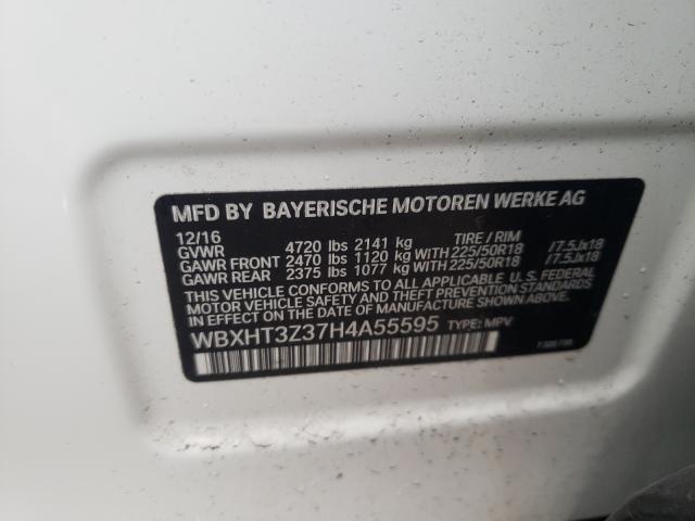 WBXHT3Z37H4A55595 - 2017 BMW X1 XDRIVE28I WHITE photo 10