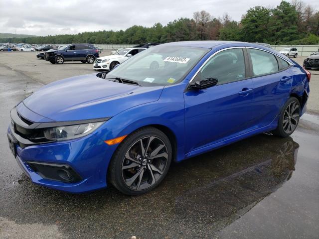2HGFC2F86KH592725 - 2019 HONDA CIVIC SPORT 蓝色 照片 1