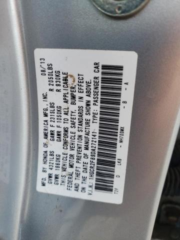 1HGCR2F89DA272141 - 2013 HONDA ACCORD EXL SILVER photo 12