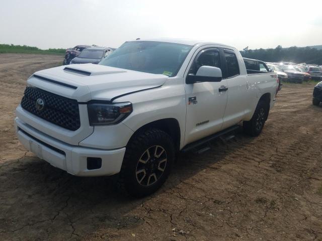 5TFUY5F18KX815841 - 2019 TOYOTA TUNDRA DOUBLE CAB SR/SR5 WHITE photo 1