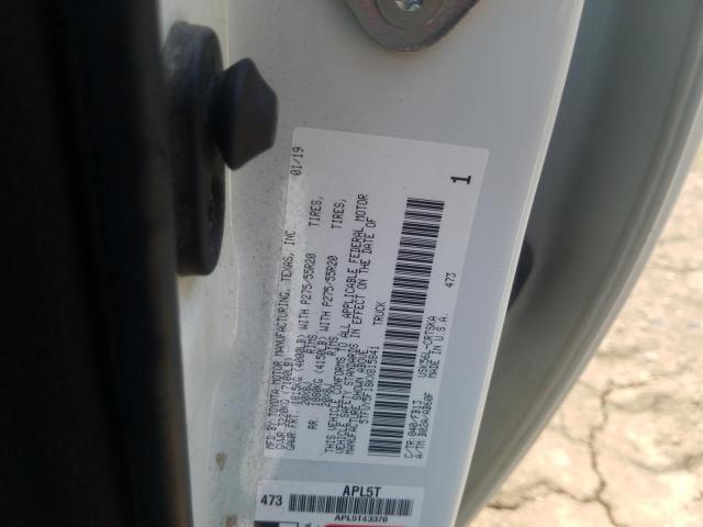 5TFUY5F18KX815841 - 2019 TOYOTA TUNDRA DOUBLE CAB SR/SR5 WHITE photo 13